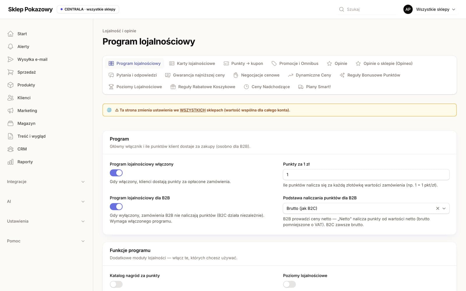 Program lojalnościowy — punkty i nagrody